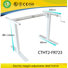 Escritorio de elevación manual Balancín de elevación de muebles de oficina Escritorio ajustable en altura Sit &amp; Standing